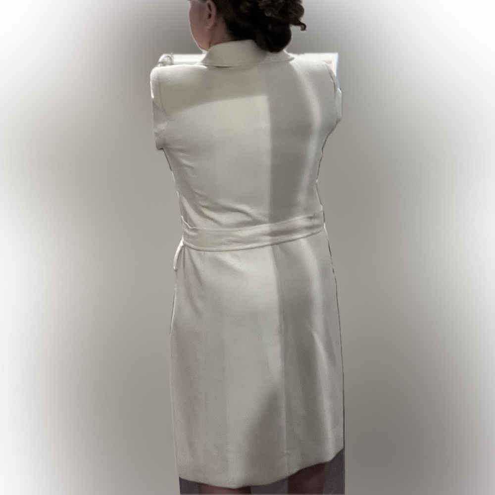 Classic Ivory long coat with pockets